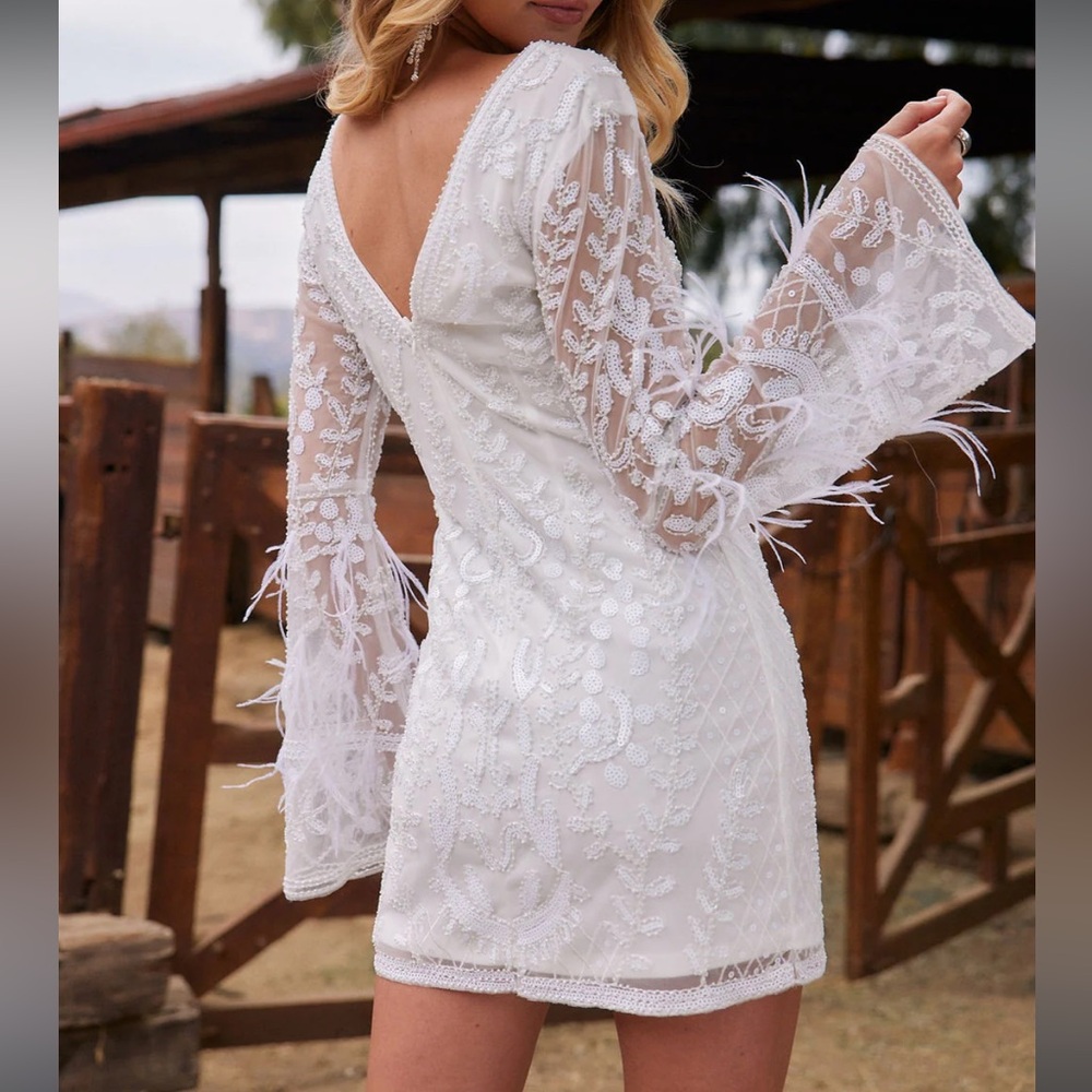 White beaded dress